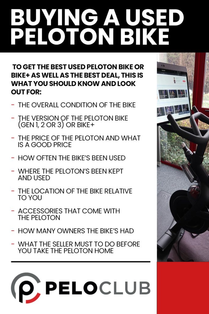 Buying A Used Peloton Bike Pin