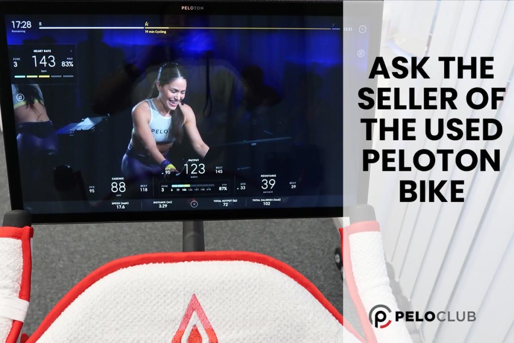 Ask The Seller of Used Peloton Bike Screen Image