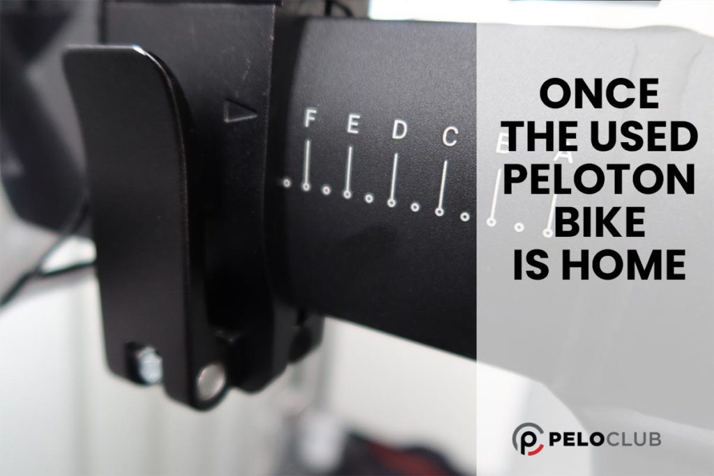 What To Do Once Used Peloton Bike Is Home Seat Adjustment Image